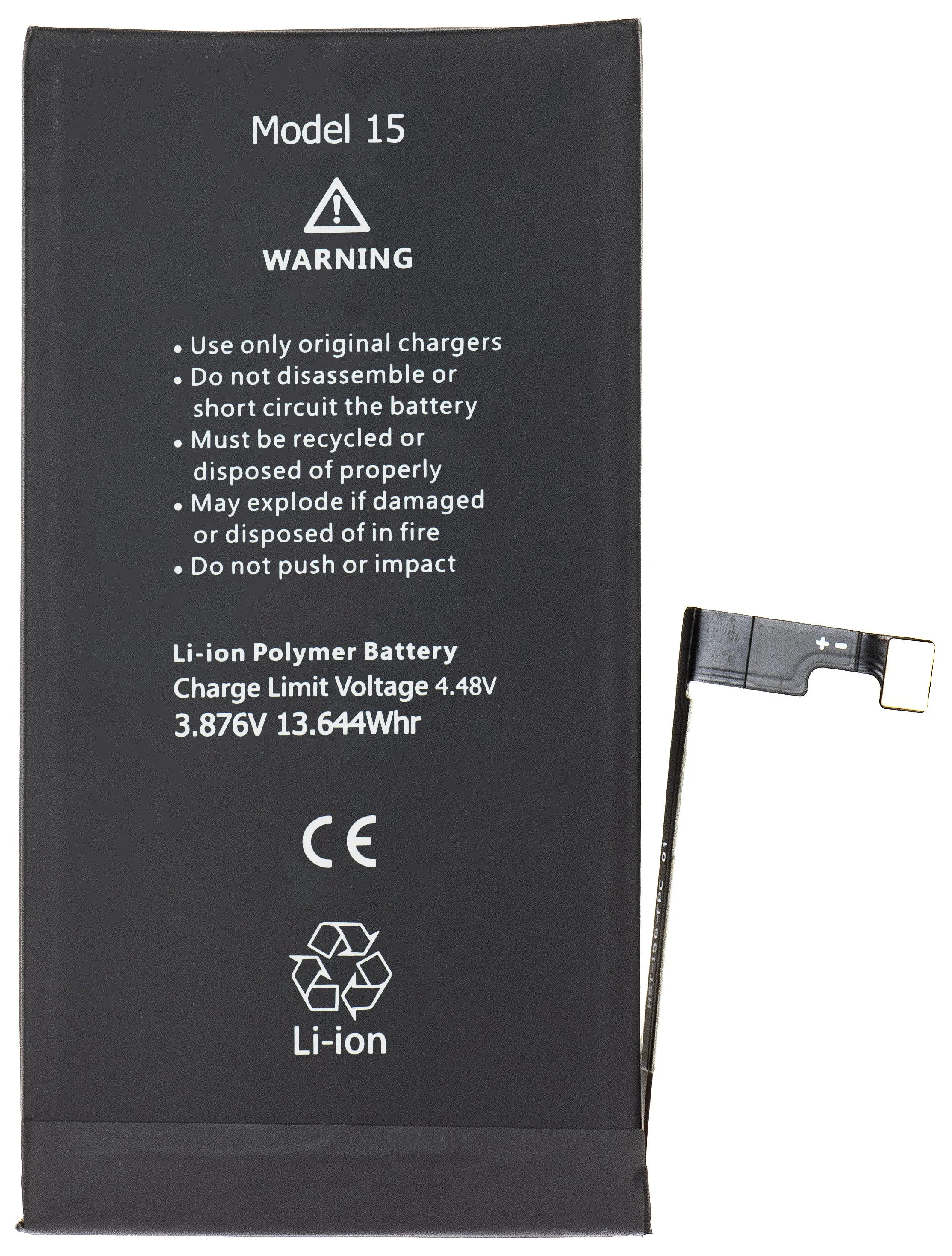 Batteria Apple iPhone 15, Alta Capacità - immagine 1