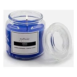 Candela profumata Acqua (400gr) 100 ore vasetto vetro ESSENZIALE COLORS 117 - immagine 1