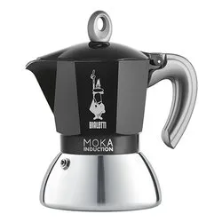 Caffettiera Alluminio 2 Tazze MOKA INDUCTION Cromo e Nero 0006932 - immagine 1