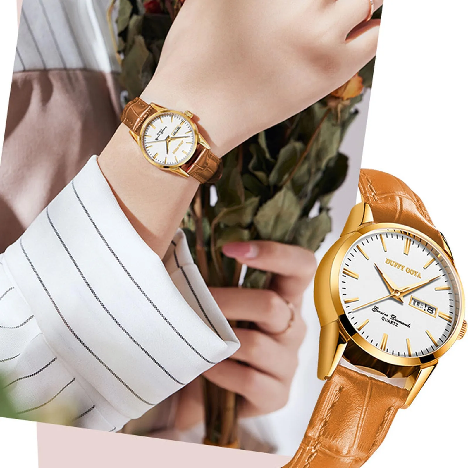 Aoeiwv Cinturini Orologio in Pelle Genuina Sgancio Rapido Pelle Vitello Morbida Embossed Alligatore Cinturino 12mm 14mm 15mm 16mm 17mm 18mm 19mm 20mm 21mm 22mm 23mm 24mm per Uomo Donna - immagine 2