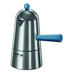 Caffettiera Alluminio 6 Tazze CARMENCITA POP INDUCTION Cromo satinato e Blu 0099B060ACC - immagine 1