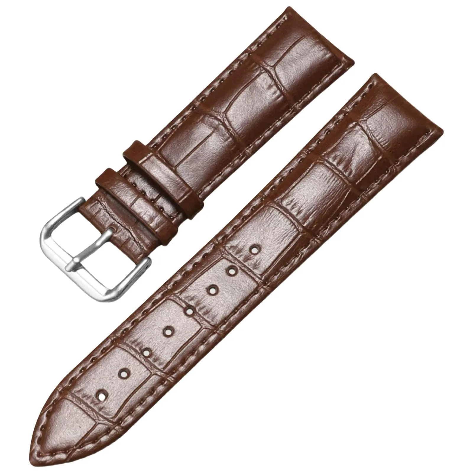 Aoeiwv Cinturini Orologio in Pelle Genuina Sgancio Rapido Pelle Vitello Morbida Embossed Alligatore Cinturino 12mm 14mm 15mm 16mm 17mm 18mm 19mm 20mm 21mm 22mm 23mm 24mm per Uomo Donna - immagine 1