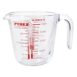 Caraffa dosa alimenti graduata (570ml) Trasparente e Rosso 263B000 8016 - immagine 1