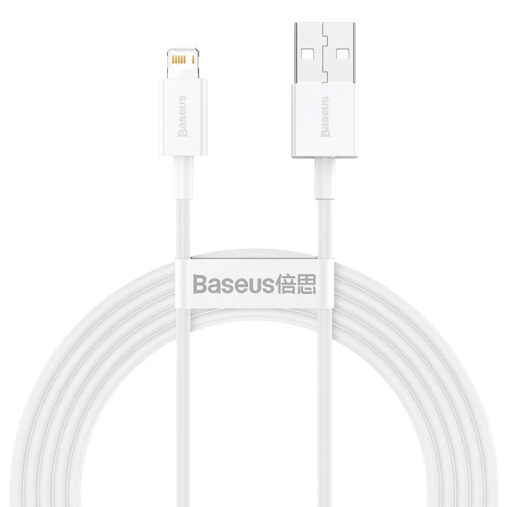 Cavo Dati e Ricarica USB-A - Lightning Baseus Superior Series, 20W, 2m, Bianco CALYS-C02 - immagine 1