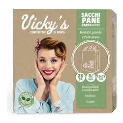 Sacchetti alimenti 20 pz ( 18 x 37 cm ) CARTAMORE Avana 3310100 - immagine 1