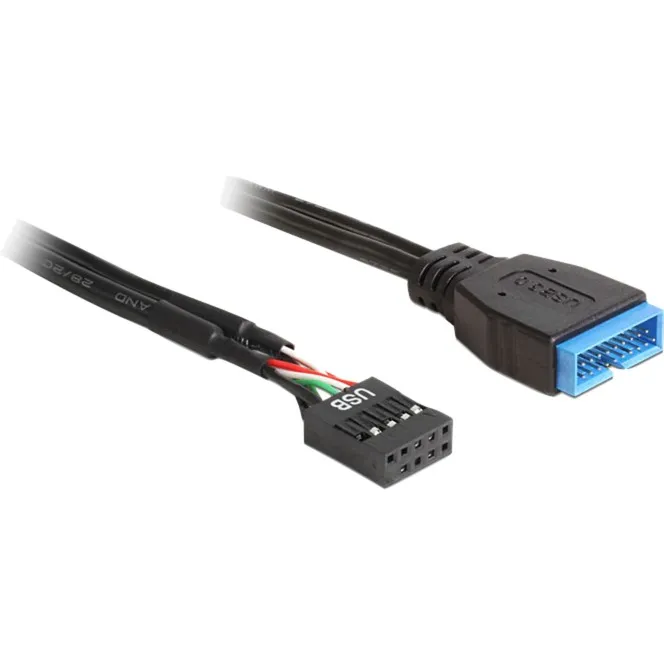 83776 cavo USB 0,45 m Nero, Adattatore - immagine 1