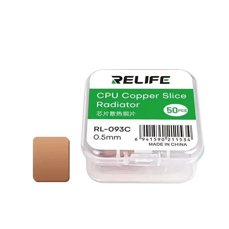 Pad Termoconduttore Relife RL-093C, 0,5 mm, Set 50 pezzi - immagine 1