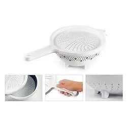 Scolapasta Plastica (23cm) con coperchio TOSCA Tortora 55750 - immagine 1