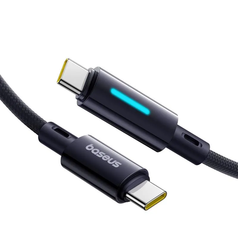 Cavo Dati e Ricarica USB-C - USB-C Baseus Lit Button Control, 100W, 1m, Nero P10379000121-00 - immagine 1