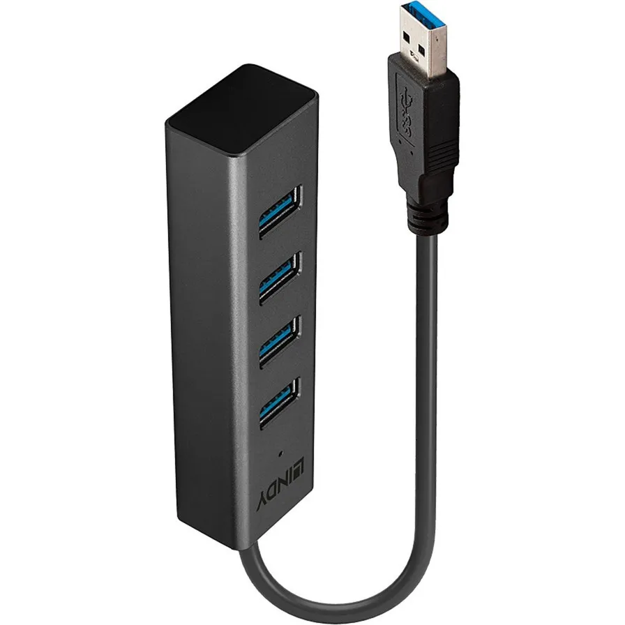 43324 hub di interfaccia USB 3.2 Gen 1 (3.1 Gen 1) Type-A 5000 Mbit/s Nero, Hub USB - immagine 1