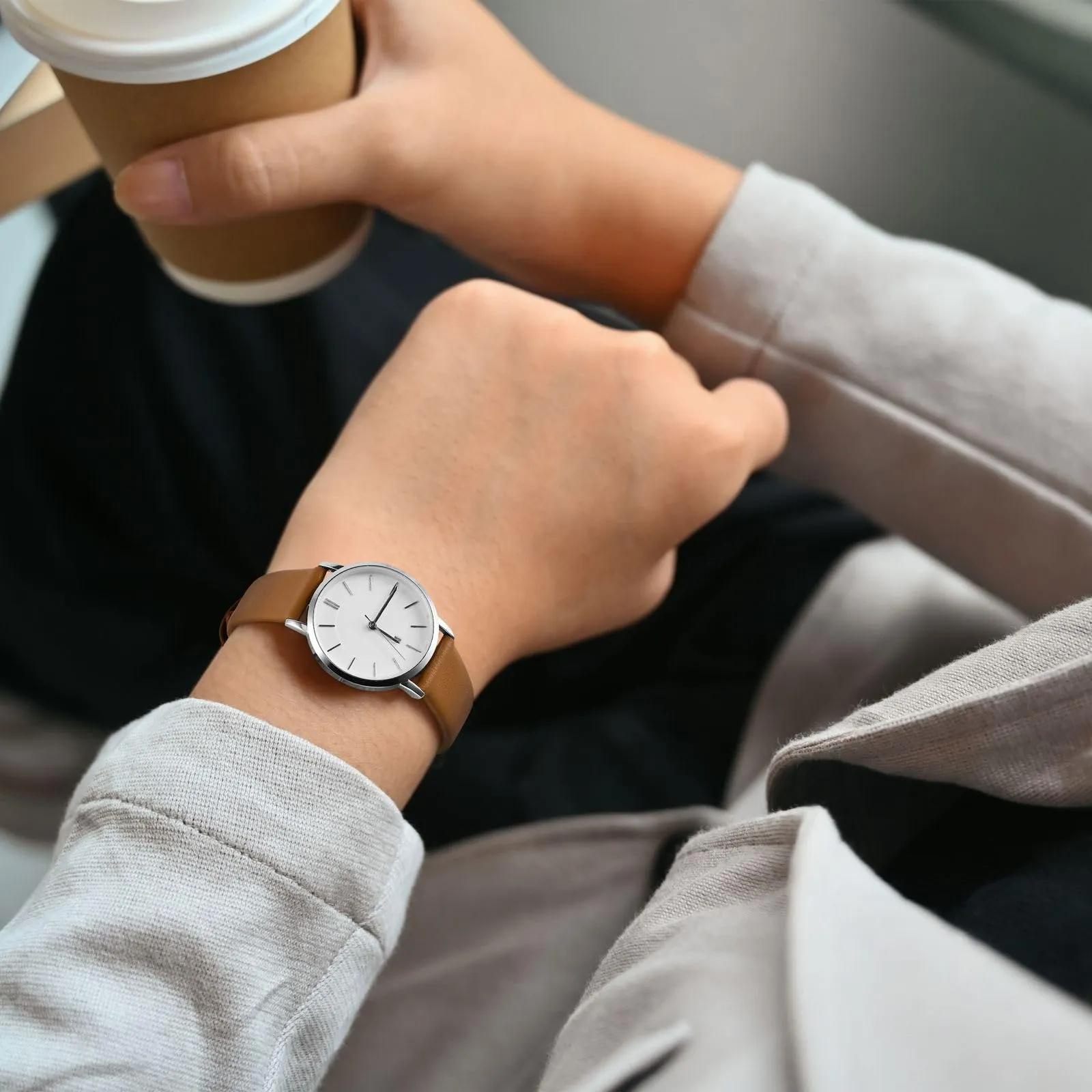 ANNEFIT Cinturini per Orologi per Uomo Donna, Cinturino in Vera Pelle con Sgancio Rapido, Larghezza della Banda 20mm con Fibbia Oro (Marrone) - immagine 6