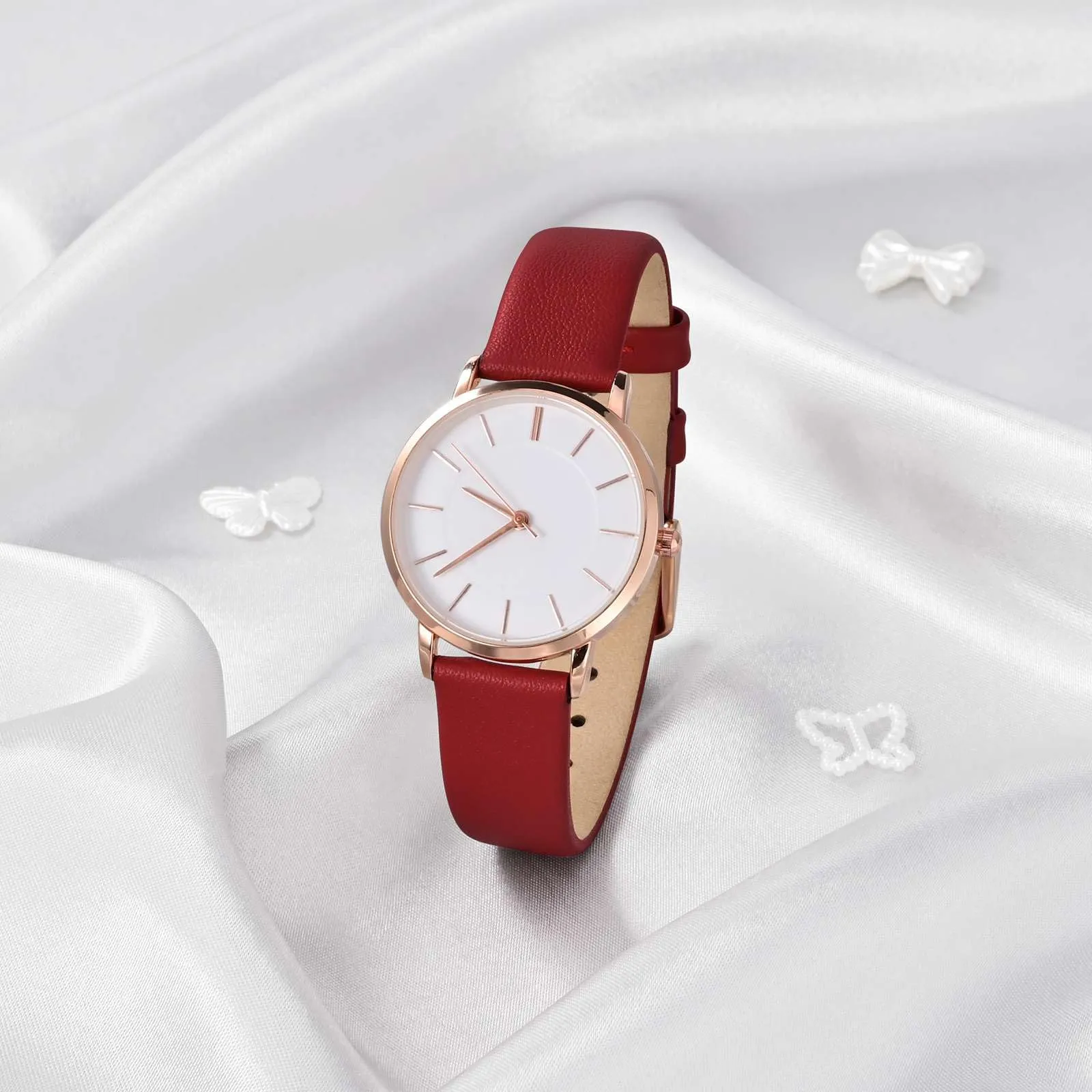 ANNEFIT Cinturini per Orologi per Uomo Donna, Cinturino in Vera Pelle con Sgancio Rapido, Larghezza della Banda 14mm (Rosso) - immagine 7