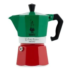 Caffettiera Alluminio 3 Tazze MOKA EXPRESS Tricolore 0005322NP - immagine 1