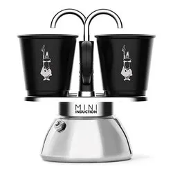 Caffettiera Alluminio 2 Tazze MINI EXPRESS INDUCTION Cromo e Nero 0007310 - immagine 1