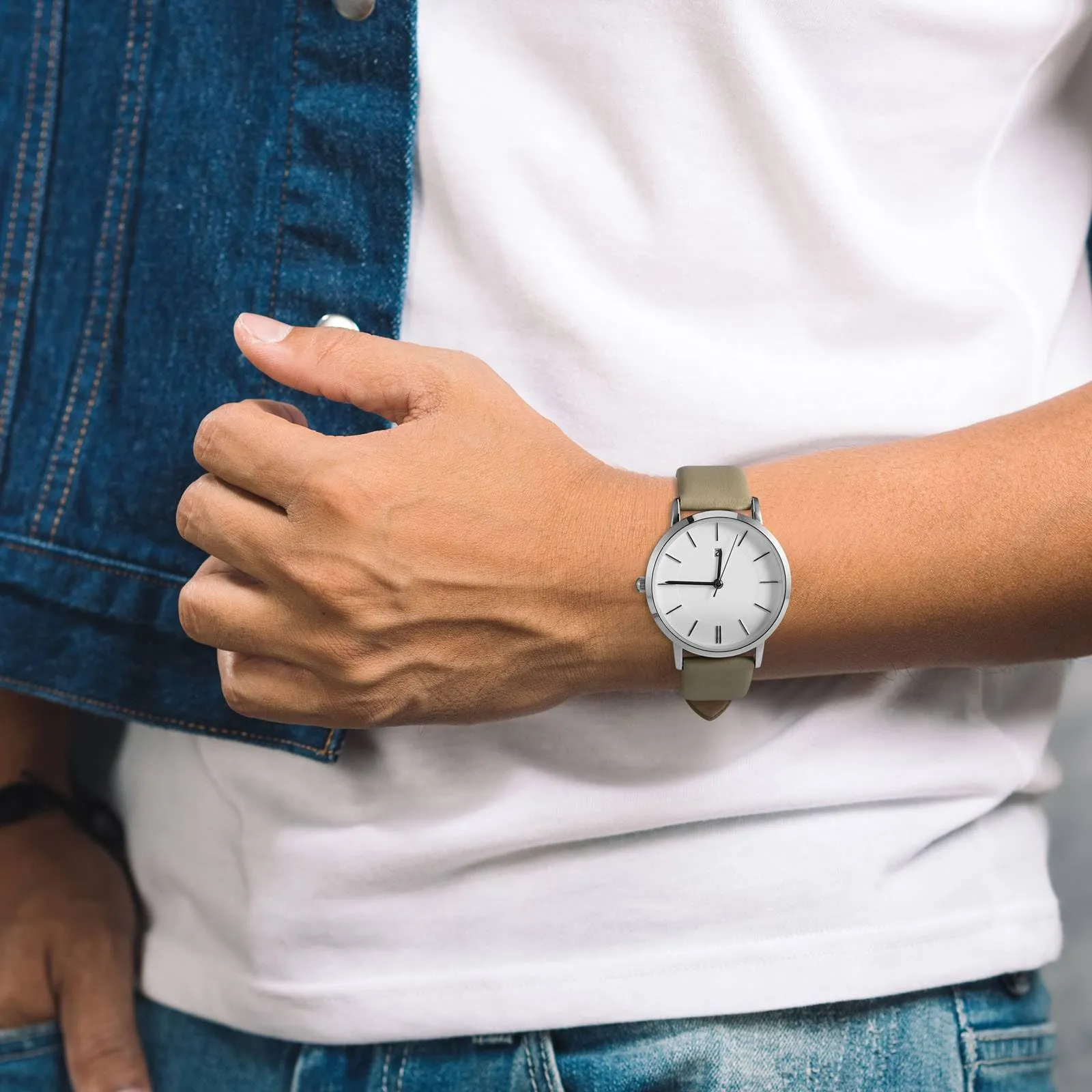 ANNEFIT Cinturini per Orologi per Uomo Donna, Cinturino in Vera Pelle con Sgancio Rapido, Larghezza della Banda 16mm (Cachi) - immagine 6