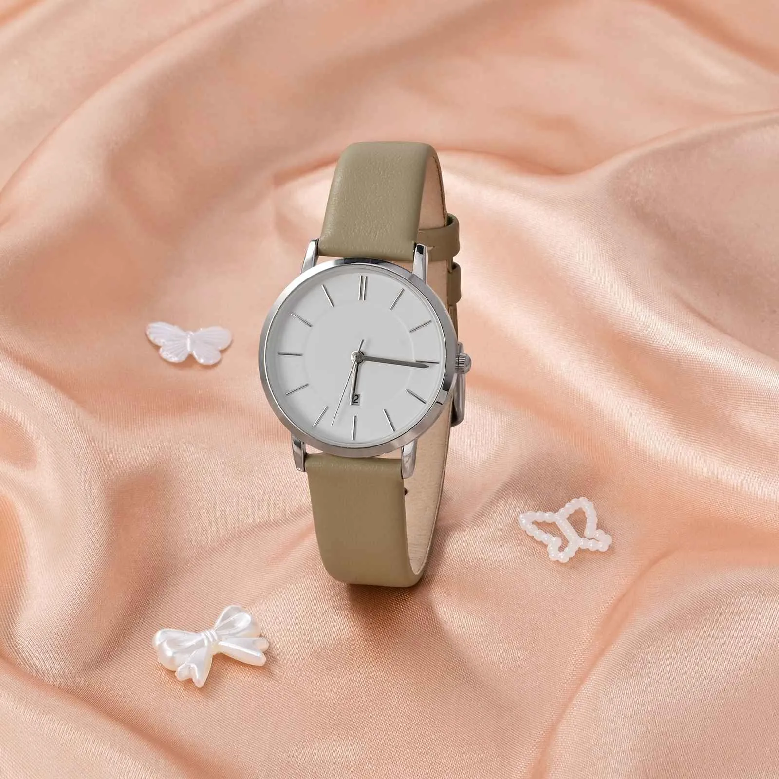 ANNEFIT Cinturini per Orologi per Uomo Donna, Cinturino in Vera Pelle con Sgancio Rapido, Larghezza della Banda 14mm (Cachi) - immagine 7