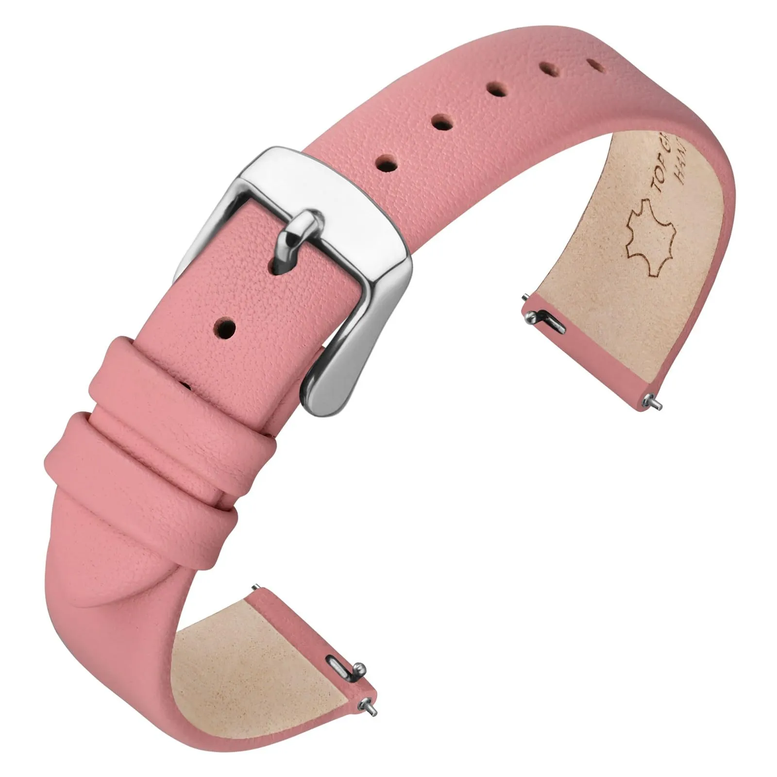 ANNEFIT Cinturini per Orologi per Uomo Donna, Cinturino in Vera Pelle con Sgancio Rapido, Larghezza della Banda 12mm (Rosa) - immagine 1