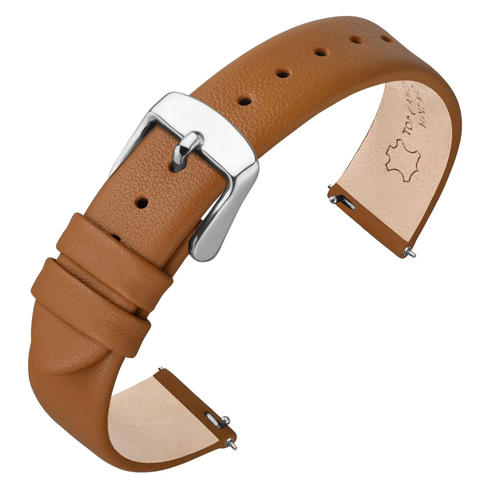 ANNEFIT Cinturini per Orologi per Uomo Donna, Cinturino in Vera Pelle con Sgancio Rapido, Larghezza della Banda 20mm (Marrone) - immagine 1