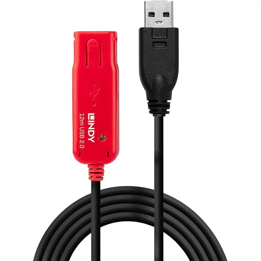 42782 cavo USB USB 2.0 12 m USB A 0,48 Gbit/s Nero, Cavo di prolunga - immagine 1
