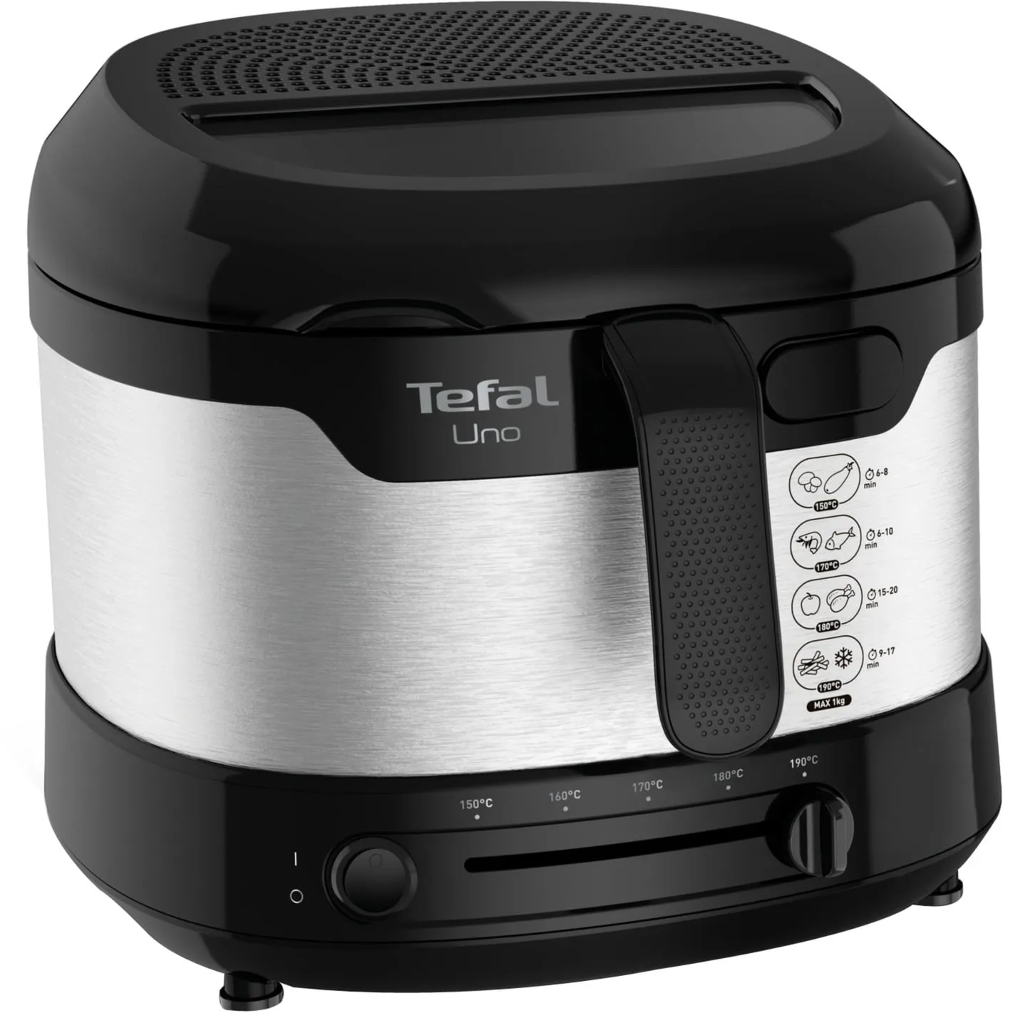 Uno FF215D Singolo 1,8 L Indipendente 1600 W Friggitrice Nero, Acciaio inox - immagine 1