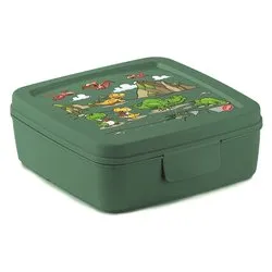 Porta merenda (14,5x14,5x5,5cm) Dino SANDWICH BOX Verde 000892 - immagine 1