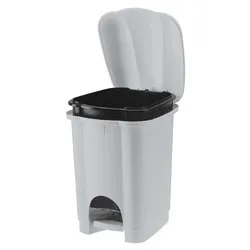 Pattumiera cucina (6Lt) coperchio a pedale CAROLINA Grigio 810153610D - immagine 1