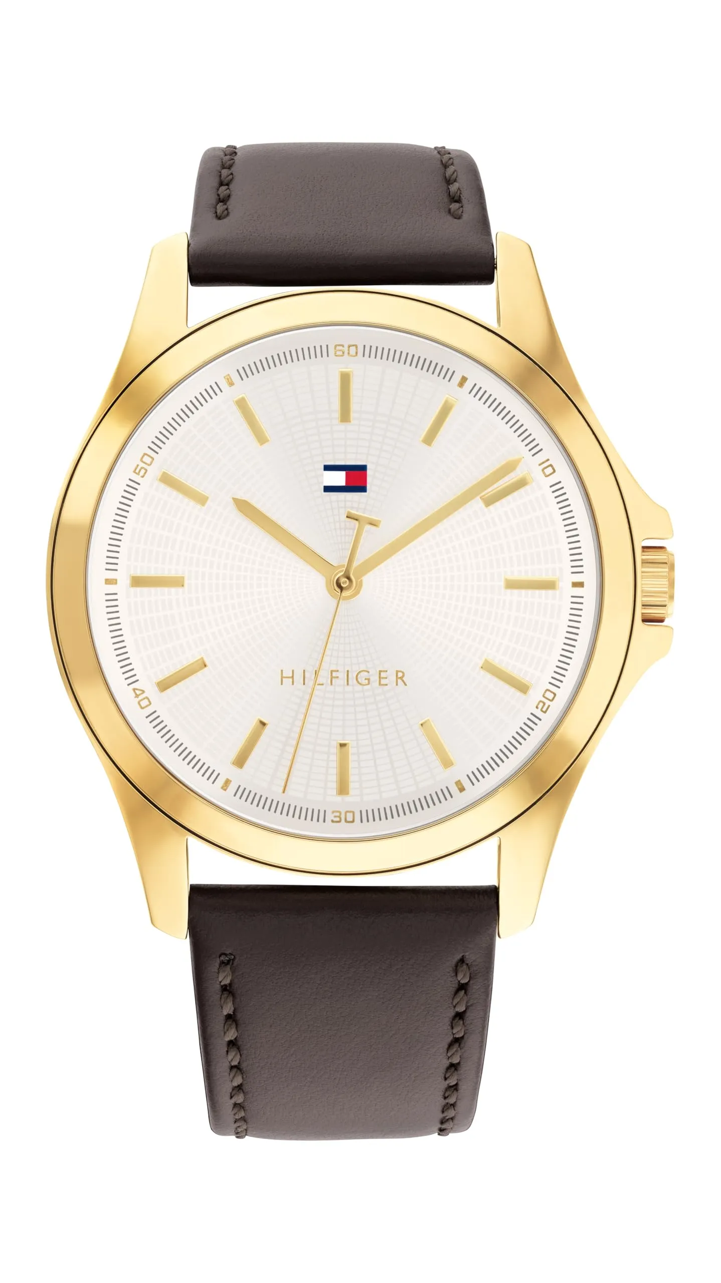 Tommy Hilfiger Orologio Analogico da Uomo Collezione Bruce con Cinturino in Pelle Marrone - 1792204 - immagine 1
