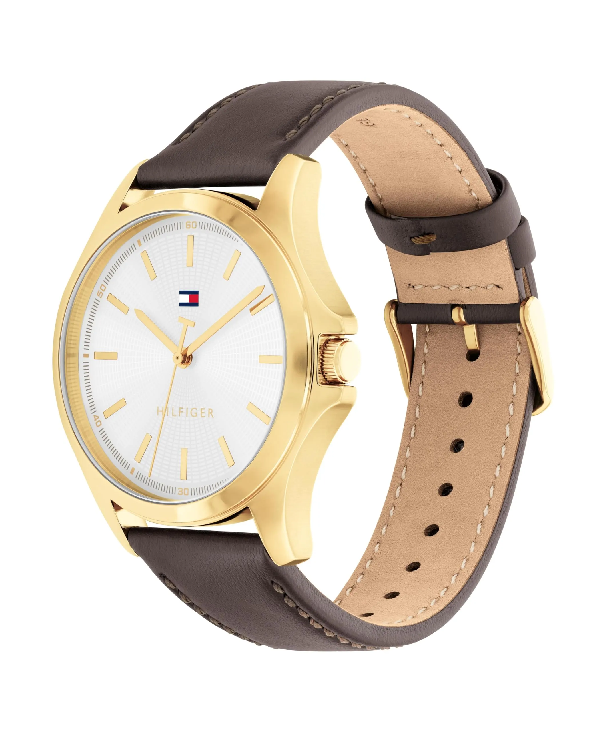 Tommy Hilfiger Orologio Analogico da Uomo Collezione Bruce con Cinturino in Pelle Marrone - 1792204 - immagine 3
