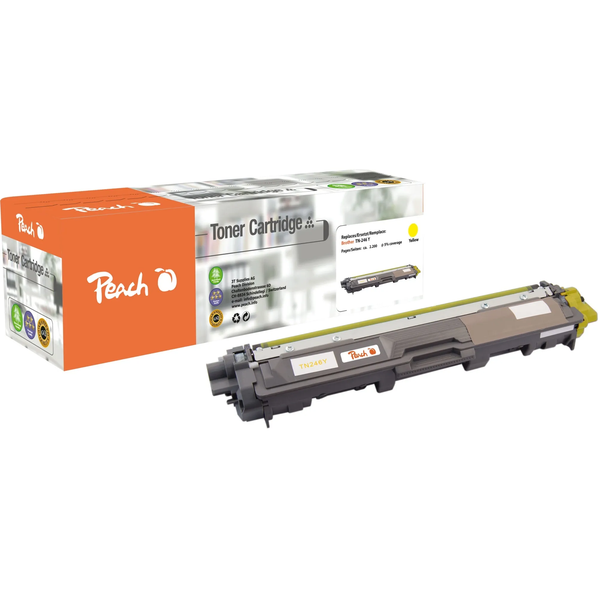 PT654 cartuccia toner 1 pz Compatibile Giallo - immagine 1