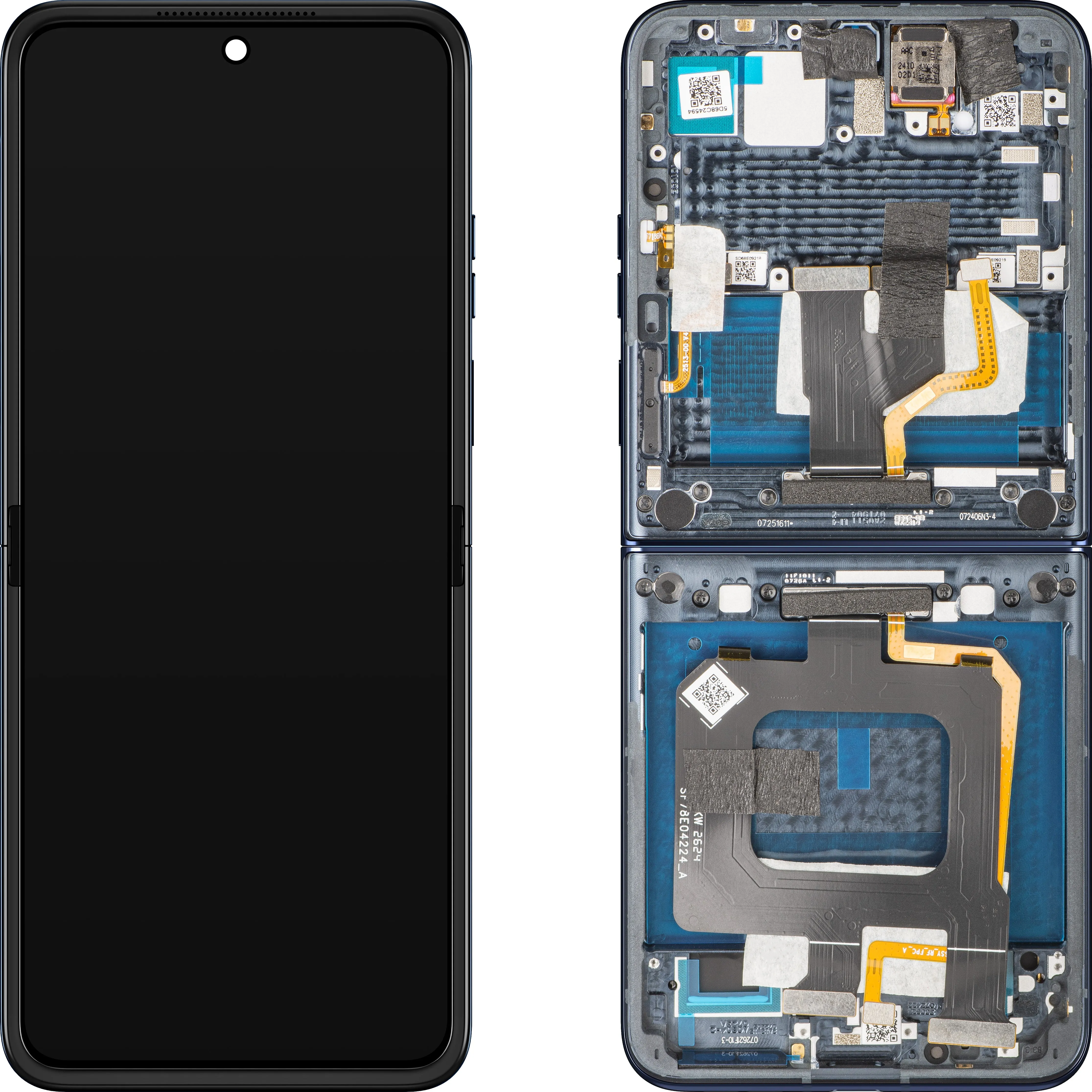 Display con Touchscreen Motorola Razr+ 2025 / Razr+ 2024 / Razr 50 Ultra, con Cornice, Sub Inner, Blu Navy (Navy Blazer), Service Pack 5D68C24698 - immagine 1
