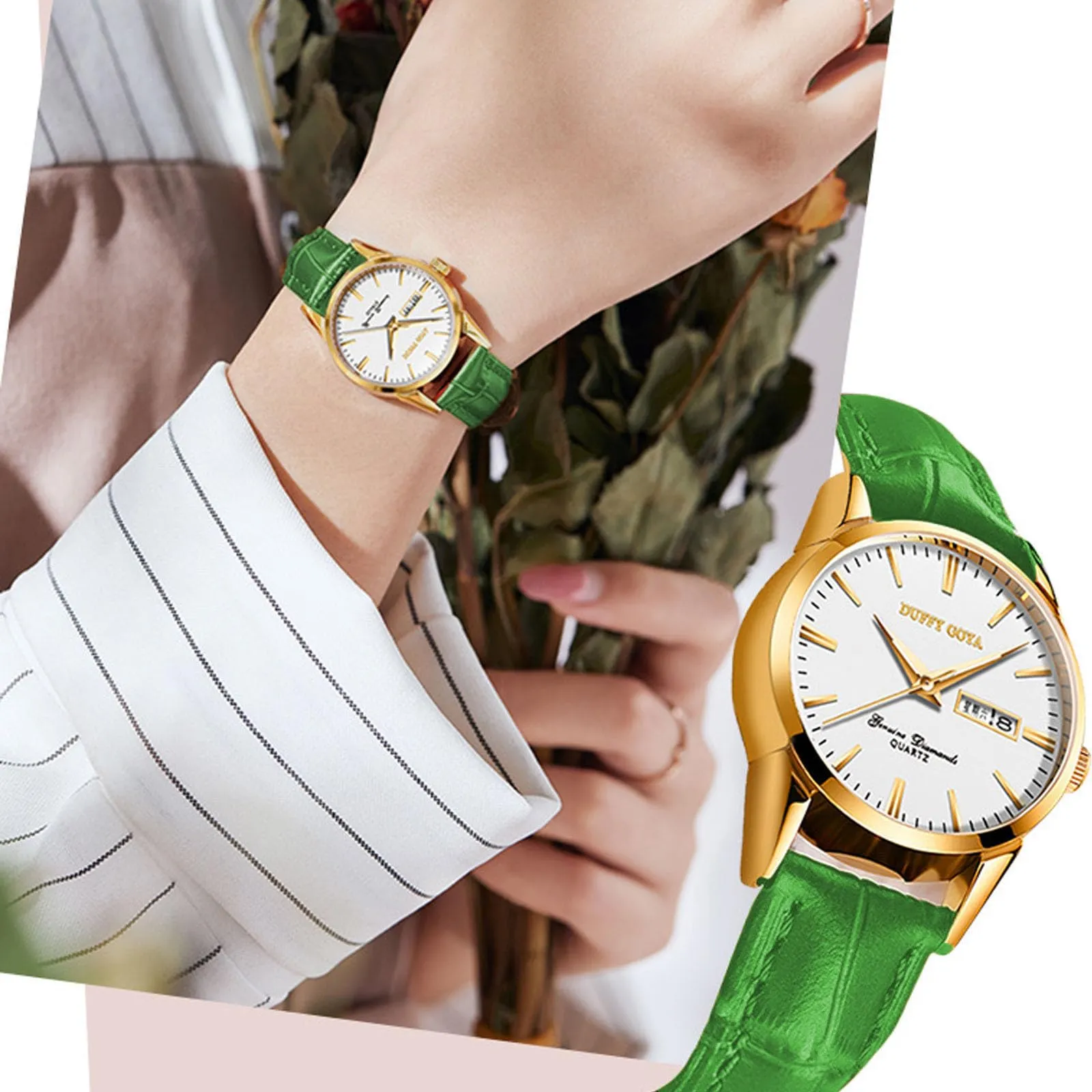 Aoeiwv Cinturini Orologio in Pelle Genuina Sgancio Rapido Pelle Vitello Morbida Embossed Alligatore Cinturino 12mm 14mm 15mm 16mm 17mm 18mm 19mm 20mm 21mm 22mm 23mm 24mm per Uomo Donna - immagine 4