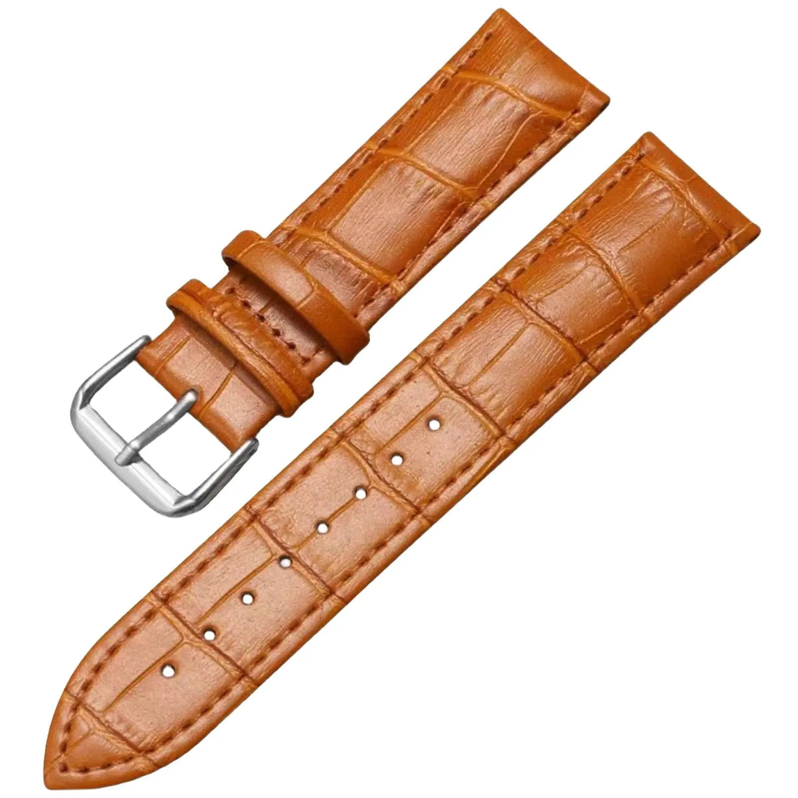 Aoeiwv Cinturini Orologio in Pelle Genuina Sgancio Rapido Pelle Vitello Morbida Embossed Alligatore Cinturino 12mm 14mm 15mm 16mm 17mm 18mm 19mm 20mm 21mm 22mm 23mm 24mm per Uomo Donna - immagine 1