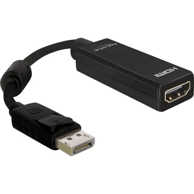 61849 cavo e adattatore video 0,125 m DisplayPort HDMI tipo A (Standard) Nero - immagine 1