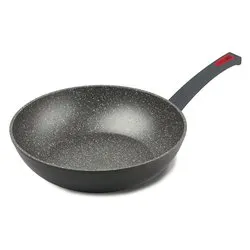 Wok Alluminio antiaderente 1 manico (28cm) VIVÀ Grigio e Rosso 2255 - immagine 1