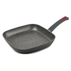 Bistecchiera Alluminio antiaderente (28x28cm) VIVÀ Grigio e Rosso 2259 - immagine 1