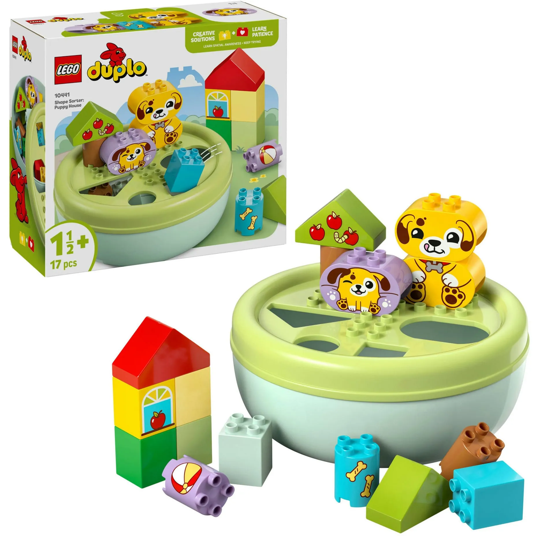 DUPLO 10441 Smista-Forme: Casetta del Cucciolo, Gioco Educativo con Mattoncini per la Motricità Fine per Bambini 18+ Mesi, Giochi di costruzione - immagine 1