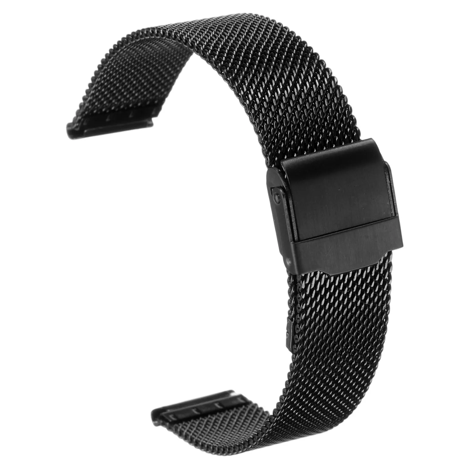 QUARKZMAN Cinturino Orologio in Maglia Acciaio Inossidabile 17mm Cinturini Orologio in Metallo Sgancio Rapido Regolabile Sostitutivo Smartwatch Uomo Donna, Nero - immagine 1