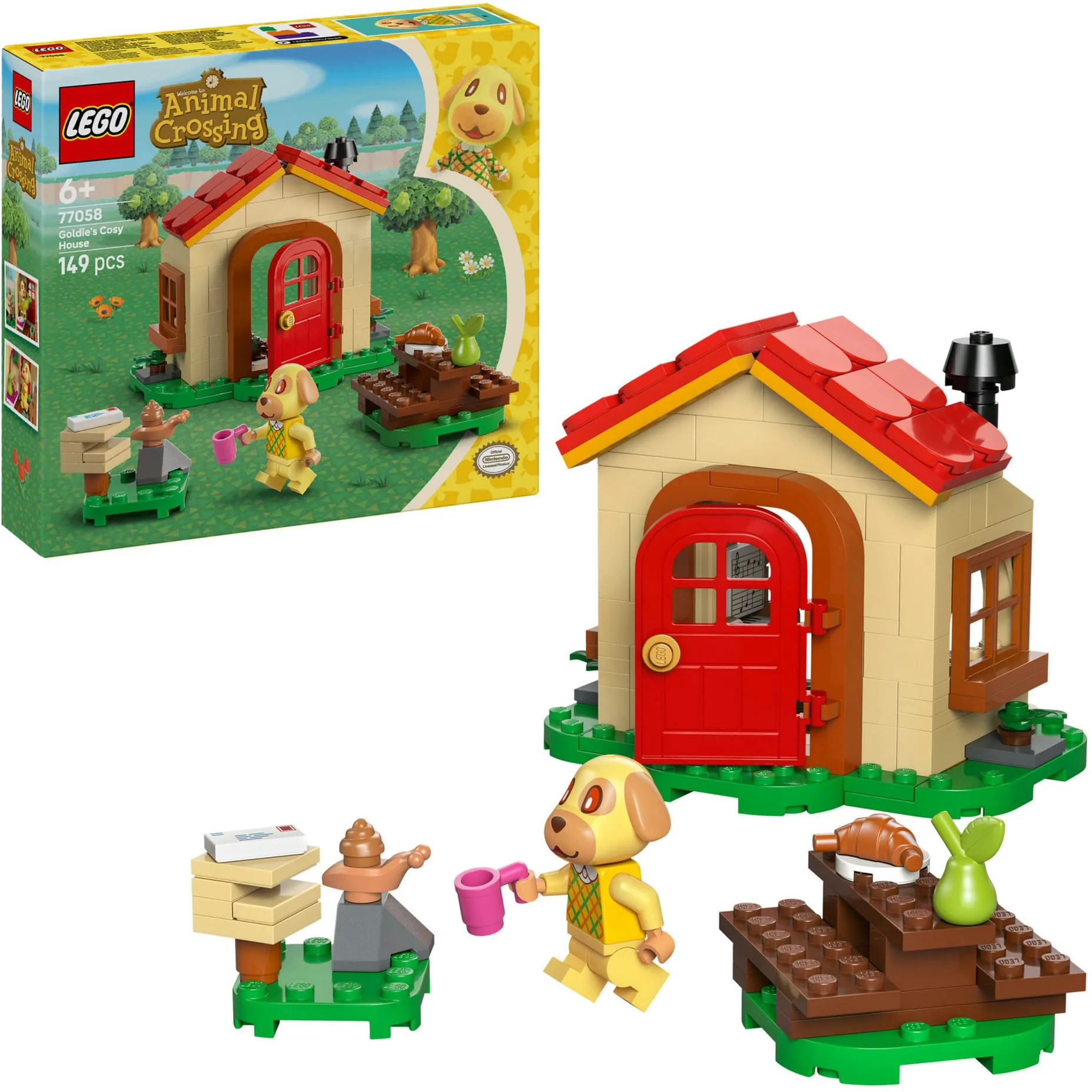 Animal Crossing 77058 La Casetta di Dora, Giocattolo con Minifigure, Accessori e Cibo, Regalo Gamer e Bambini 6+ Anni, Giochi di costruzione - immagine 1