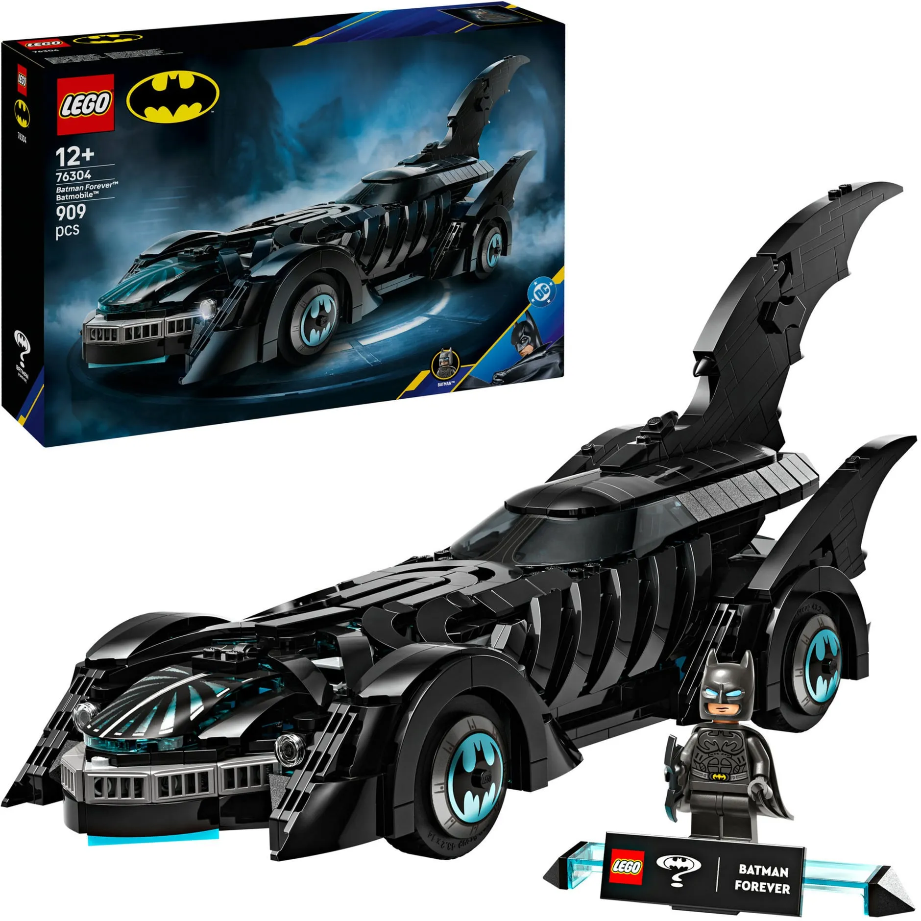 DC 76304 Batmobile Batman Forever, Macchina Giocattolo del Supereroe con Minifigure, Idea Regalo per 12+ e Fan Adulti, Giochi di costruzione - immagine 1