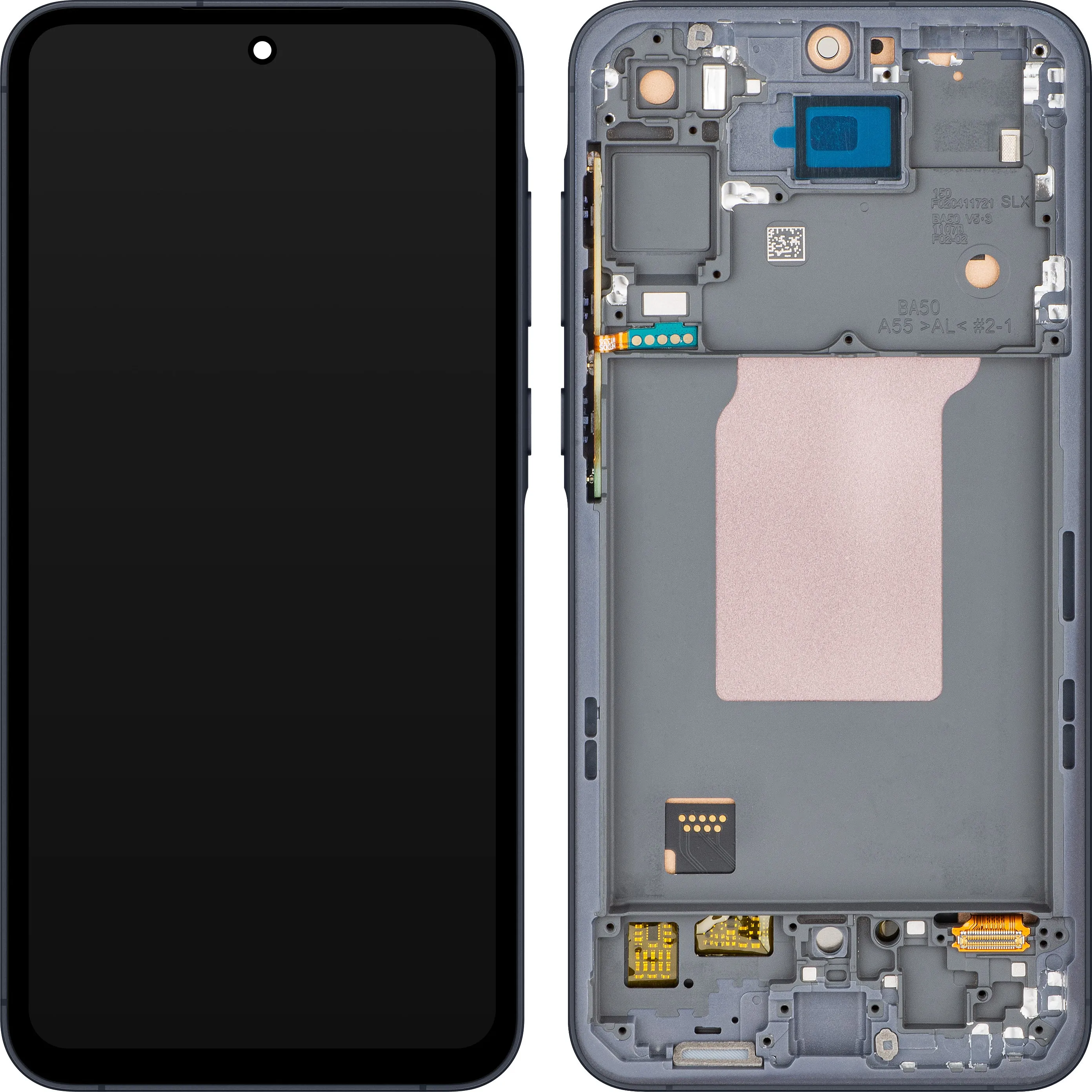 Display con Touchscreen MP compatibile con Samsung Galaxy A55 5G A556, con Cornice, Blu scuro - immagine 1