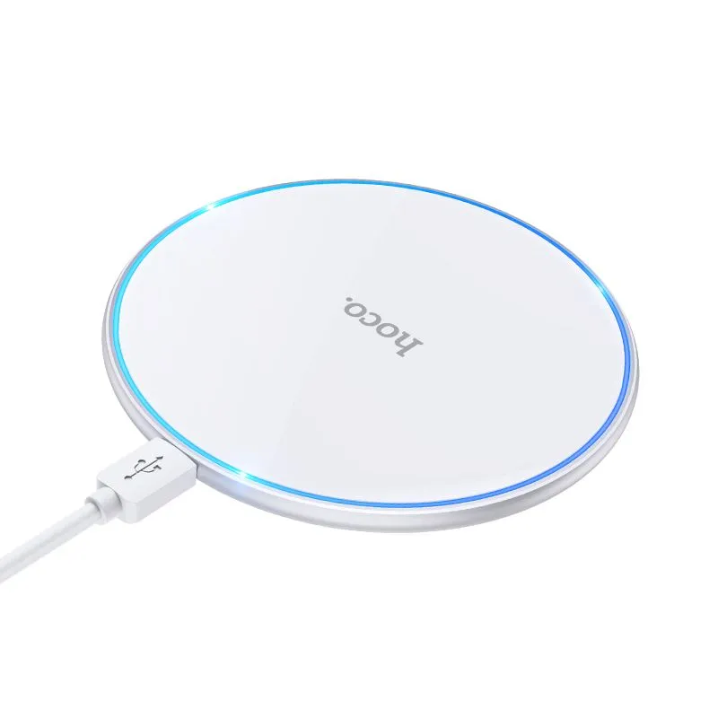 Caricabatterie Wireless Retea HOCO CW6 Pro, 15W, 1.67A, Bianco - immagine 1