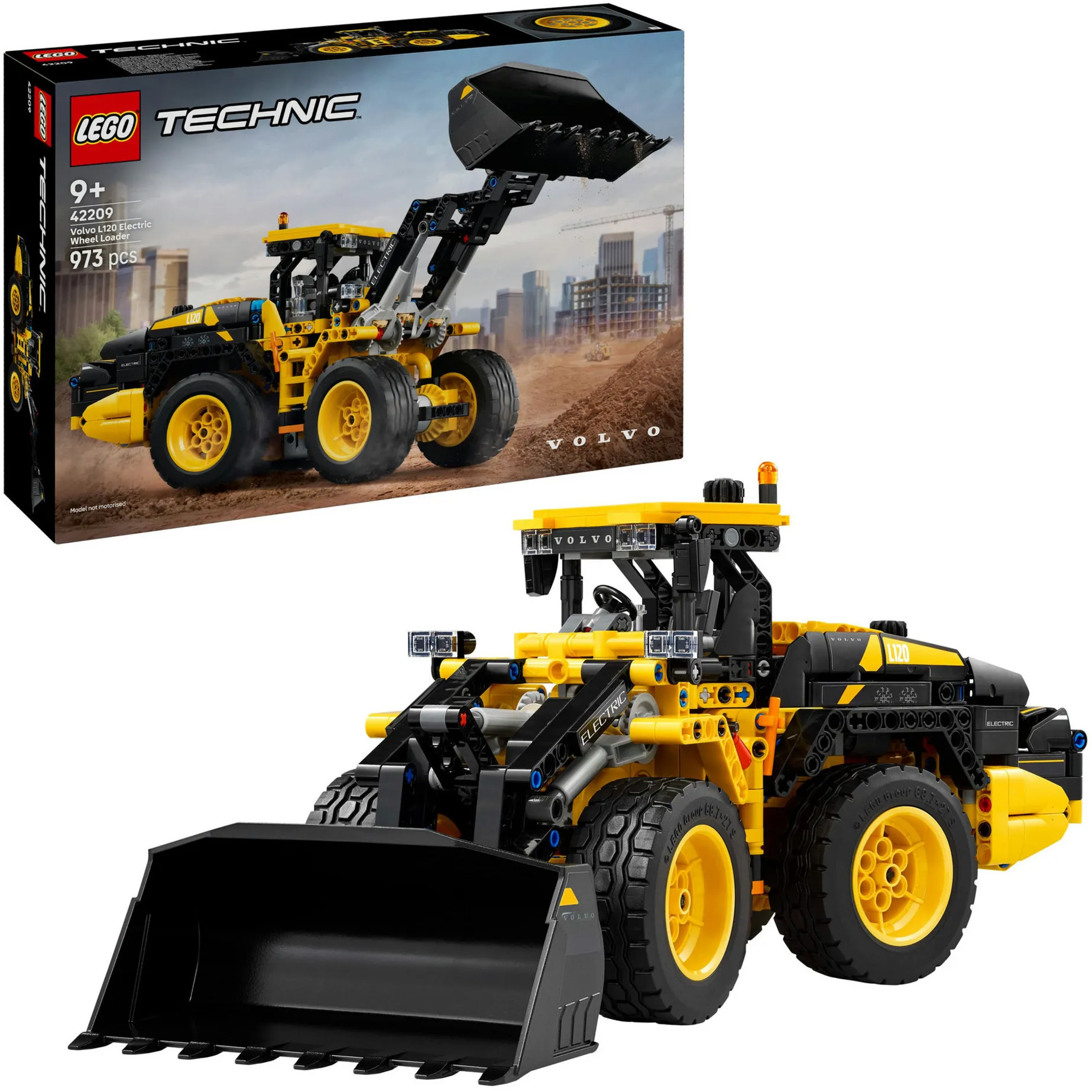 Technic 42209 Pala Gommata Volvo L120 Electric, Ruspa Giocattolo da Cantiere con Funzioni Mobili, Idea Regalo 9+ Anni, Giochi di costruzione - immagine 1