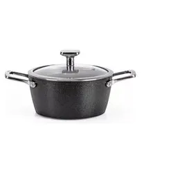 Casseruola Alluminio antiaderente (24cm) con coperchio ARMONIA FINEGRES Nero 0015392052 - immagine 1