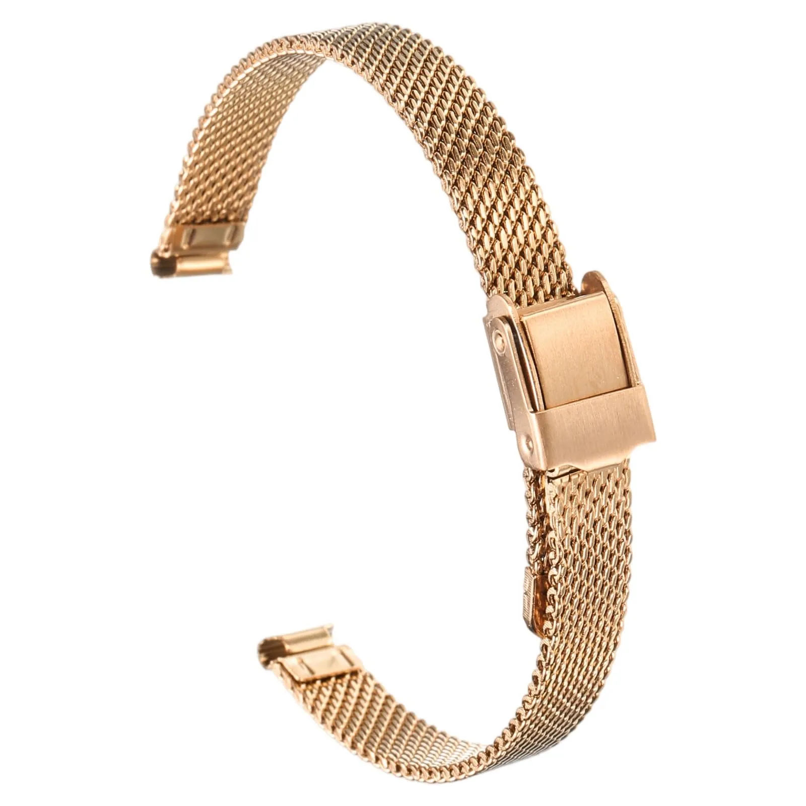 QUARKZMAN Cinturino Orologio in Maglia Acciaio Inossidabile 8mm Cinturini Orologio in Metallo Sgancio Rapido Regolabile Sostitutivo Smartwatch Per Donna, Oro Rosa - immagine 1