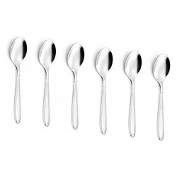 Set cucchiaini caffè 6 pz Inox 18/10 (11,1cm) KAPPA Cromo lucido CVL100C6 - immagine 1