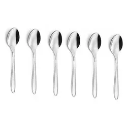 Set cucchiaini caffè 6 pz Inox 18/10 (12,7cm) KAPPA Cromo lucido CVLX90C6 - immagine 1