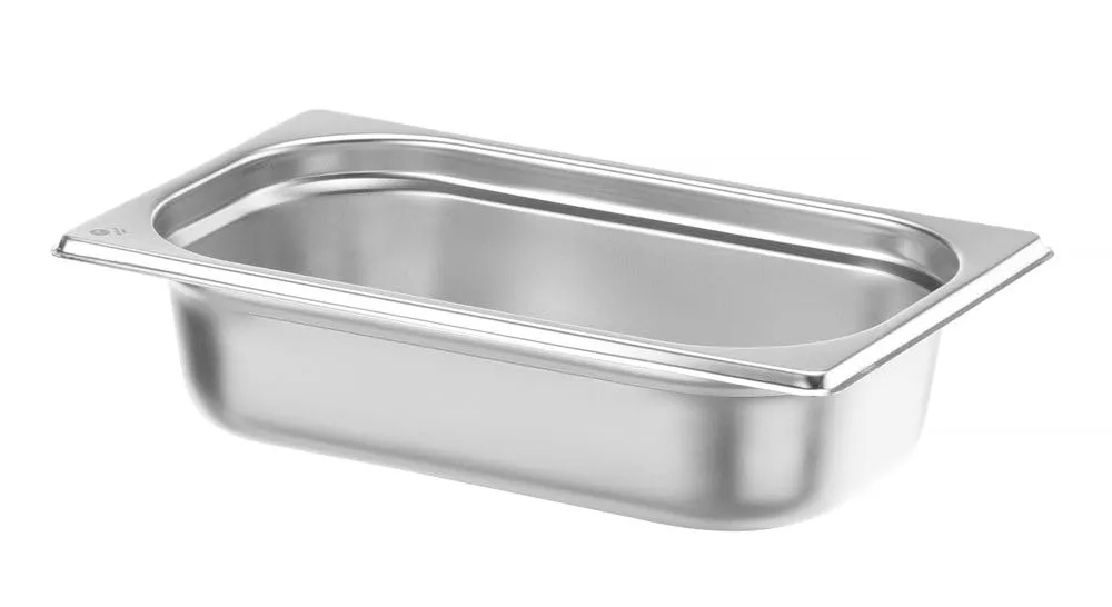 HENDI Contenitore Gastronorm GN 1/4, Budget Line, resistenza termica -40 °C a 250 °C, per forno e bagnomaria, 1,8L, 265x162x(H) 65mm, acciaio inox - immagine 2