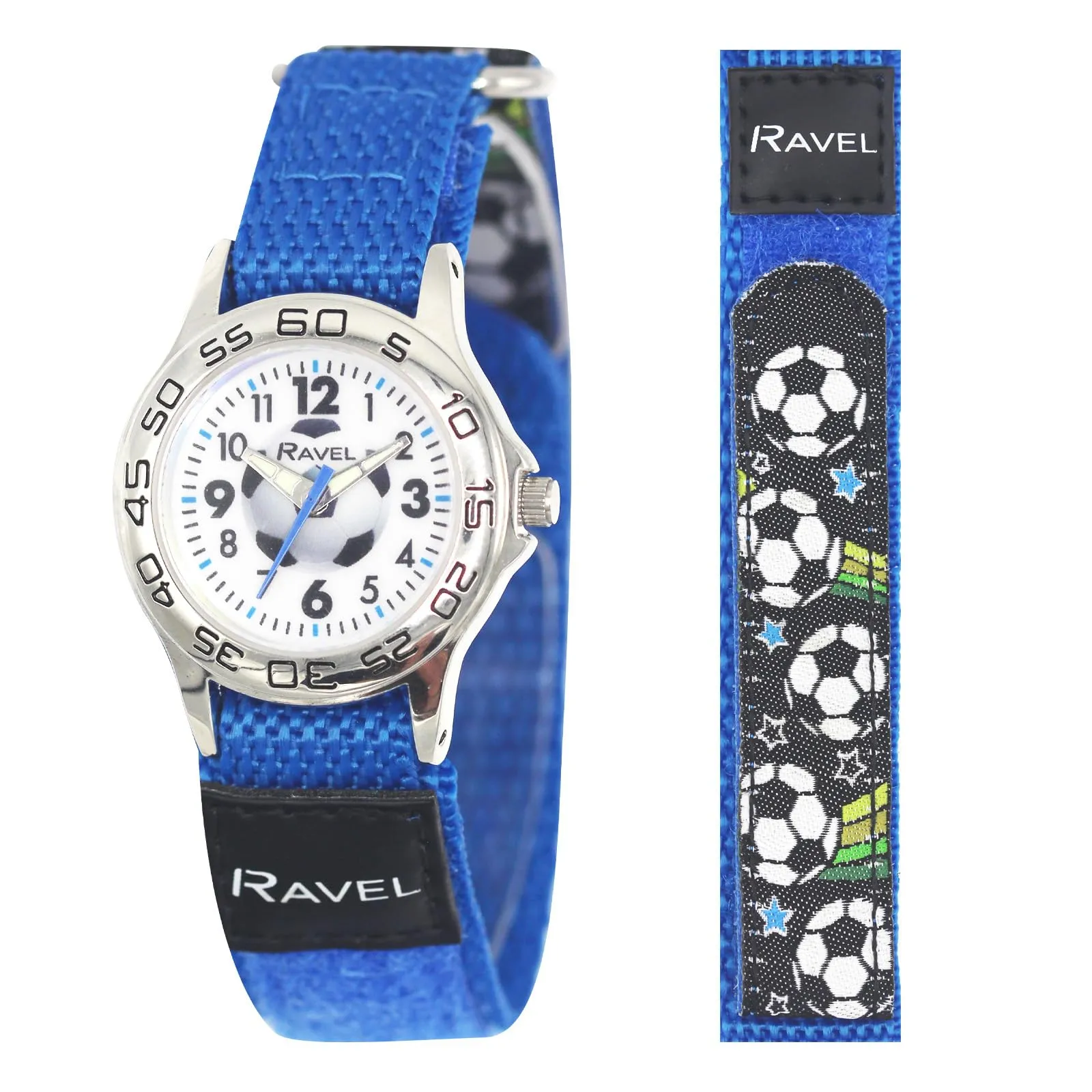 Ravel - orologio da calcio blu per bambini con cinturino d'azione a chiusura facilitata - Analogico al quarzo - R1507.62 - immagine 1