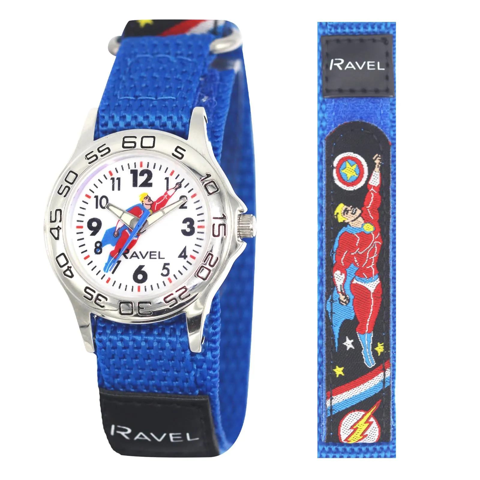 Ravel - orologio da supereroe per bambini con cinturino d'azione a chiusura facilitata - Analogico al quarzo - R1507.85 - immagine 1