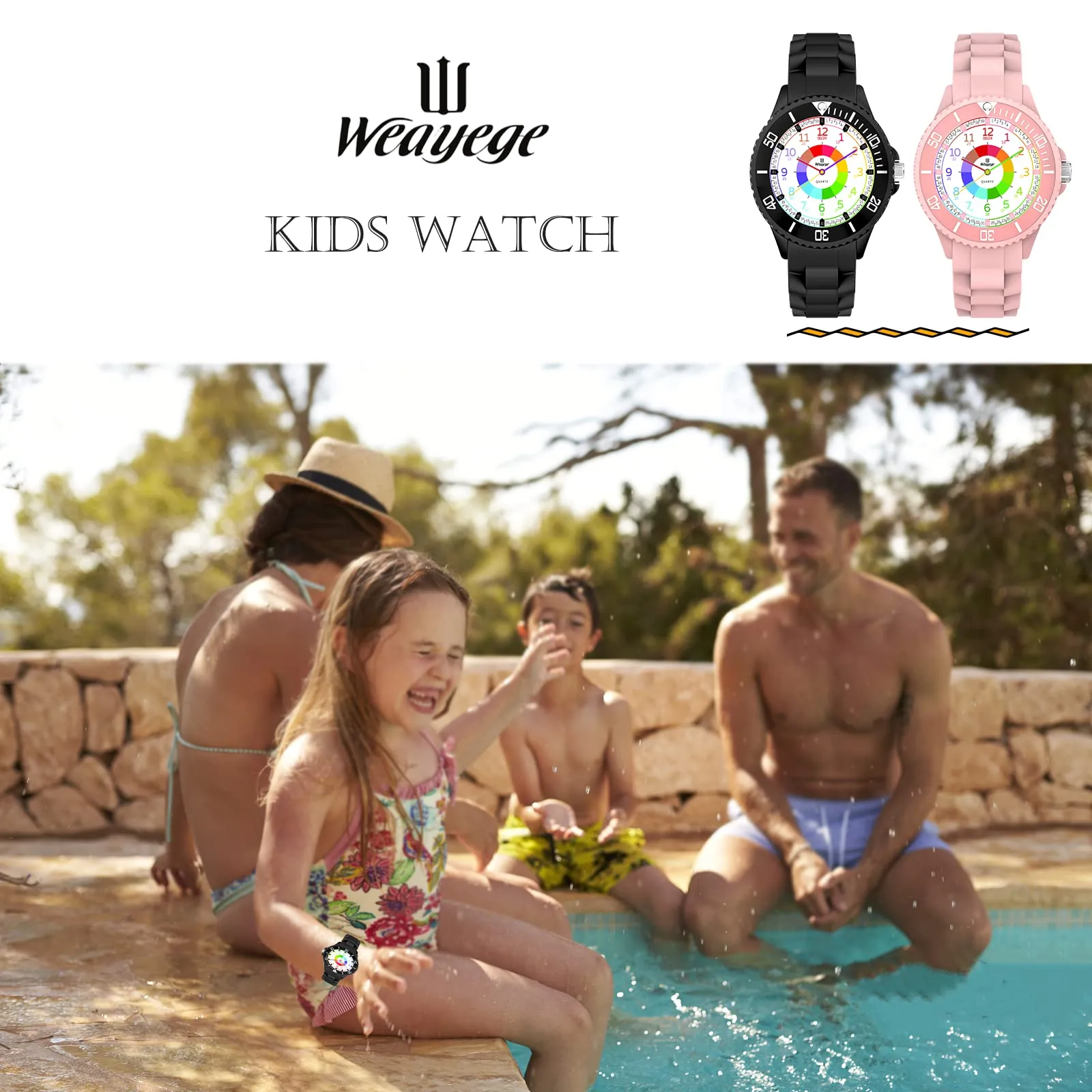 Orologio Educativo per Bambino, Orologio da polso impermeabile 3ATM, Didattico regalo 4-18 anni, Full HD 1080P Home - immagine 6